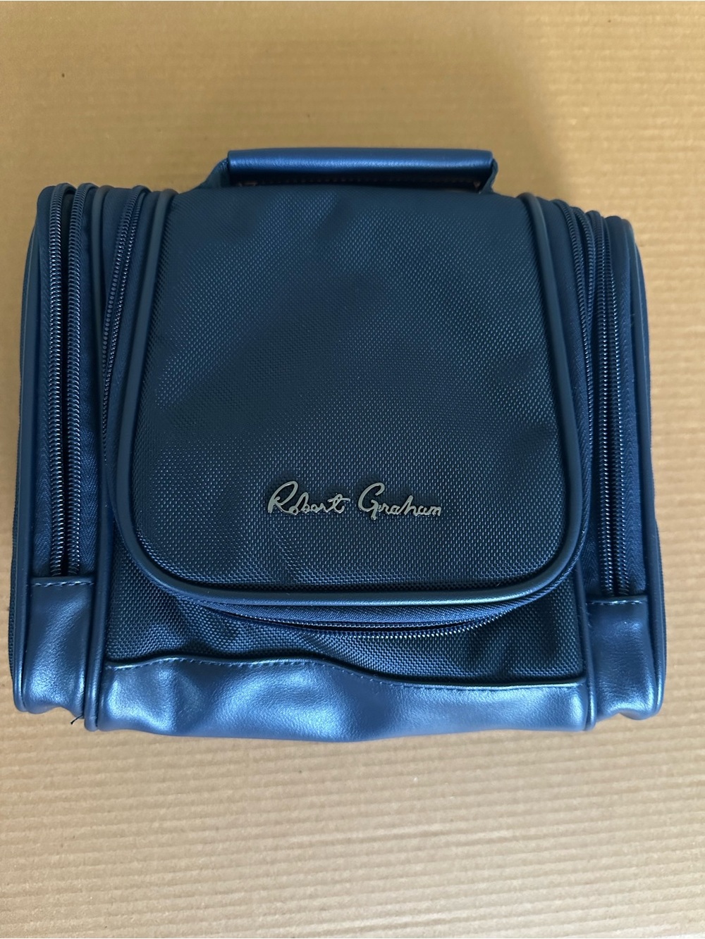 Robert Graham Men’s Navy Blue Travel Dopp Kit